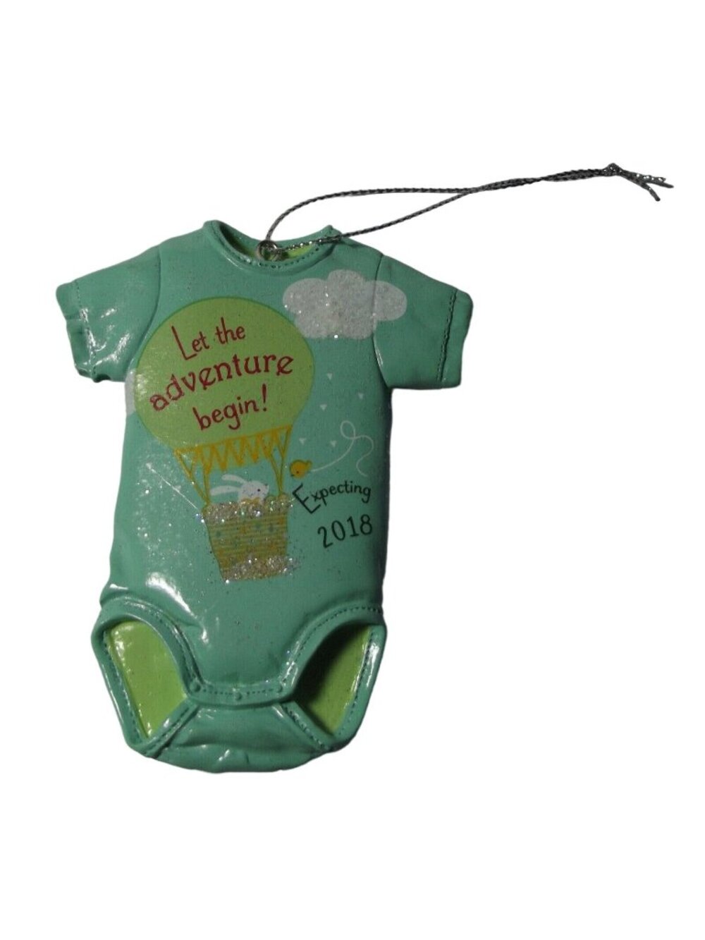 Christmas Tree Ornament boy girl Heirloom 2018 expecting parents green bodysuit
